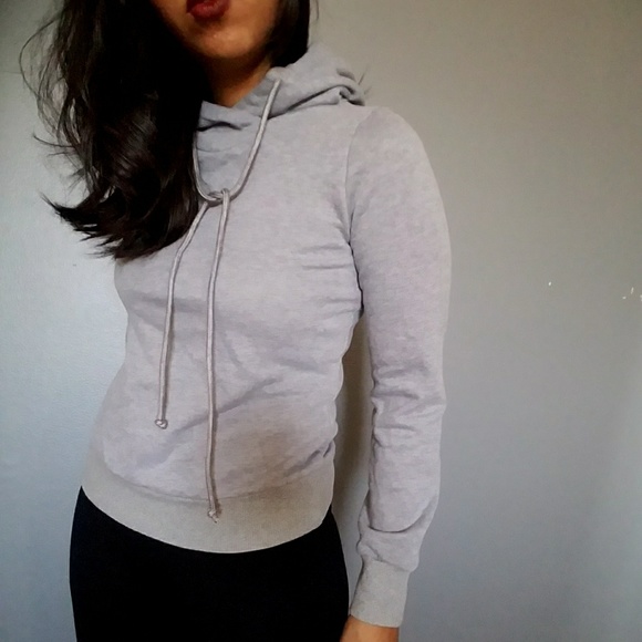 ANDREA GRAY LACE UP BACK SWEATSHIRT - Picture 4 of 7